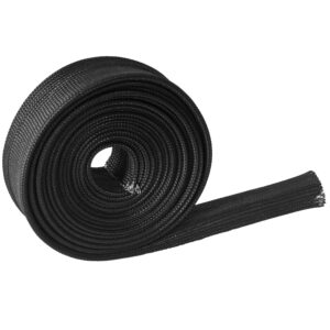 Black Fiberglass Heat Shield Sleeve