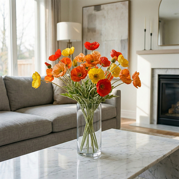 Artificial Poppy Flowers detail